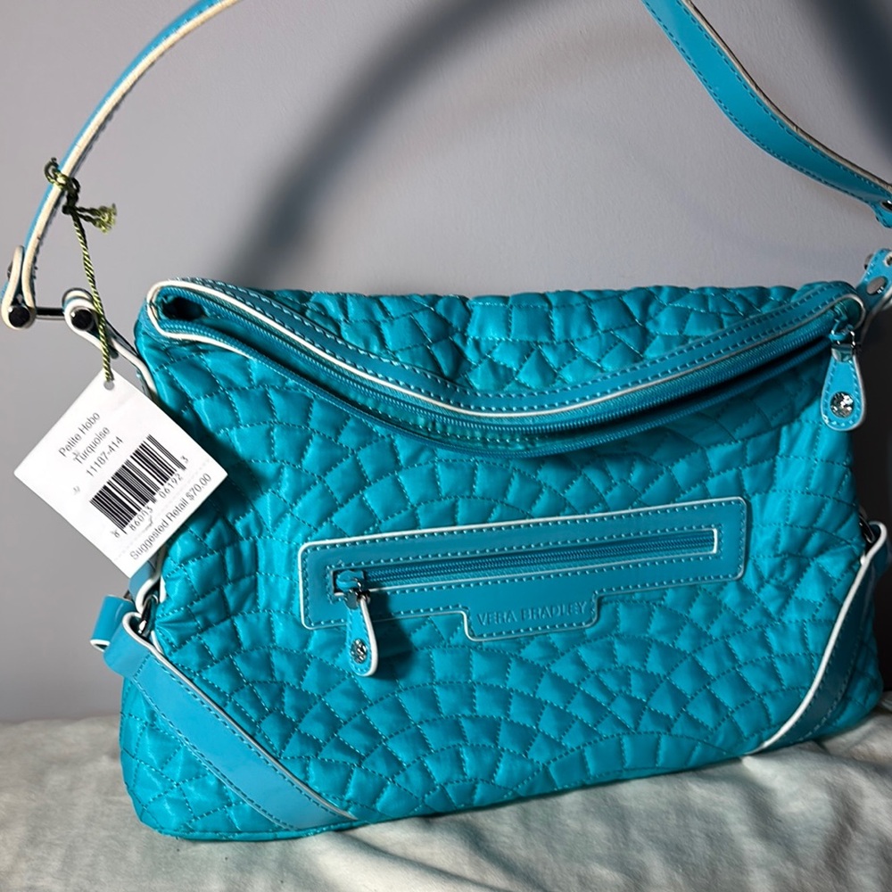 Vera Bradley NWT Petite Hobo Turquoise 11187-414